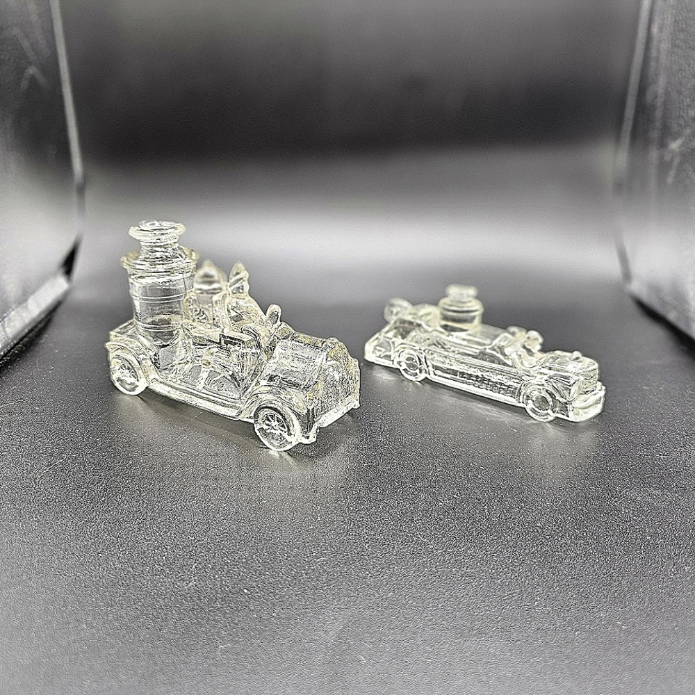 Antique Glass Pumper Fire Truck Read Below And 1940's 5" Glass Fire Truck